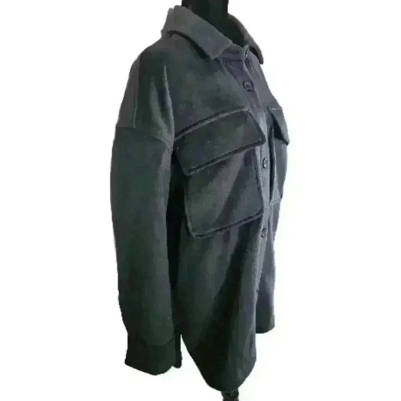 Abercrombie & Fitch Men's Black Date Night Trucker Jacket M - Picture 3 of 11